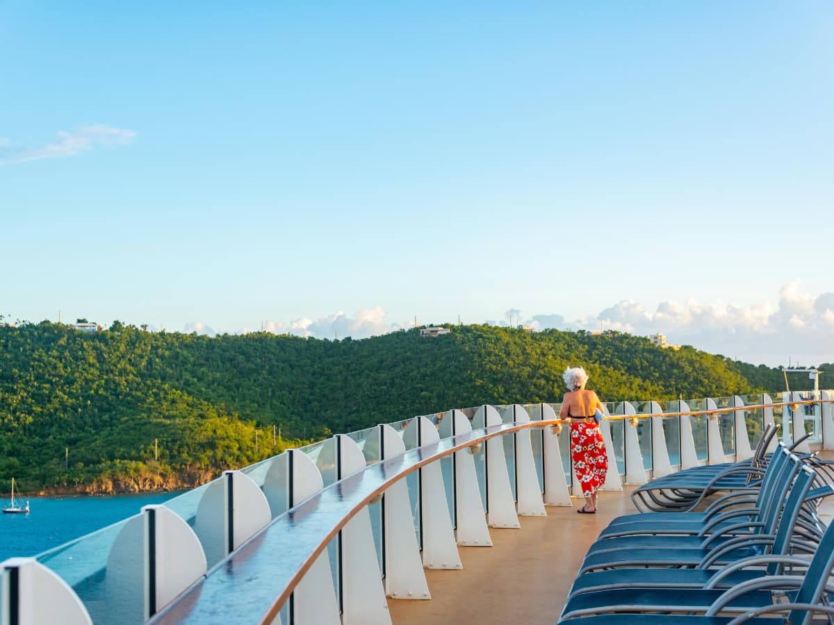 woman on cruise ship