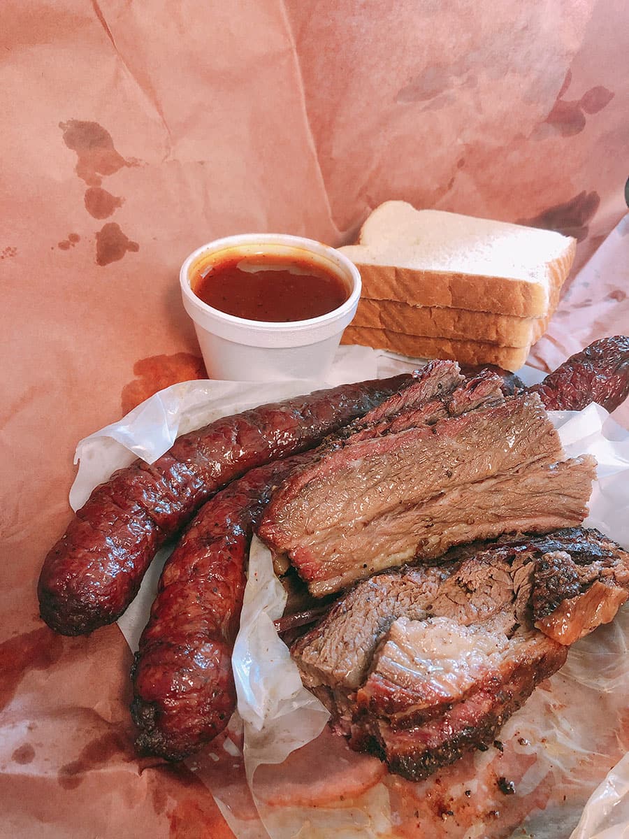texas bbq on butcher paper