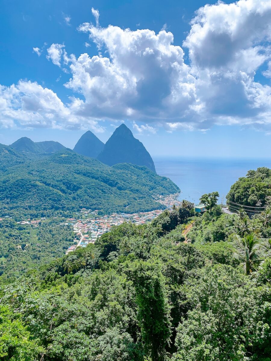 Soufriere and Piton in St Lucia